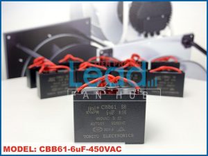 Tụ điện BM CBB61 6uF, 450VAC Giắc cắm  