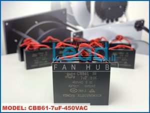 Tụ điện SaiFu CBB61 7uF, 450VAC Giắc cắm  