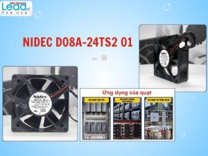 Quạt hút NIDEC D08A-24TU 06, 24VDC, 80x80x25mm  