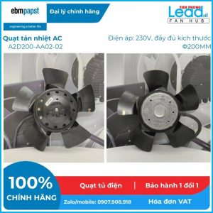 Quạt tủ điện EBMPAPST A2E200-AI38-01, 230VAC, 200mm  