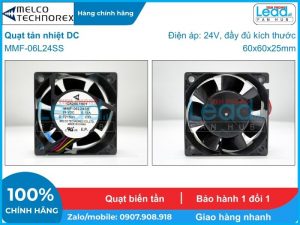 Quạt hút NMB 2410ML-05W-B39, 24VDC, 60x60x25mm  