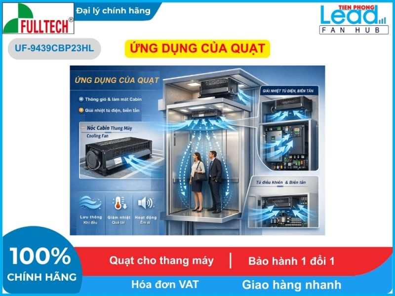 Quạt thông gió FULLTECH UF-9439CBP23HL, 230VAC, 94mm Quạt thông gió FULLTECH UF-9439CBP23HL, 230VAC, 94mm