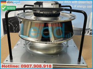Quạt ly tâm EC EBMPAPST K3G450-PB29-N1/F01, 3 Pha, 380~480VAC, 2100Pa, 16500m³/h  