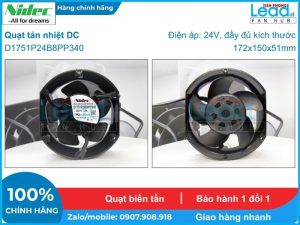 Quạt hút NIDEC SERVO PADC24Z4M-930, 24VDC, 172x51mm  