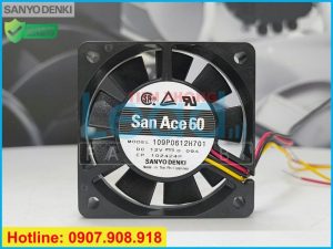 Quạt biến tần SANYO DENKI 9WL0612P4S001, 12VDC, 60x60x25mm  